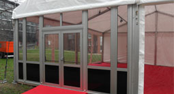 glazed door system for all types of marquees